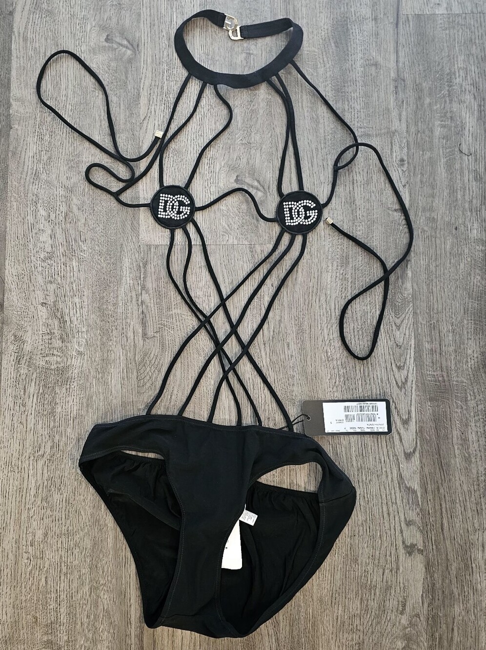 Dolce & Gabbana One-Piece Swimsuit with Logo Disks - Picture 4 of 10